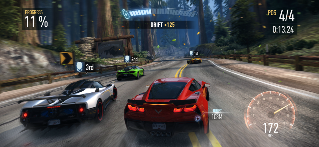ニード・フォー・スピード ノーリミットレーシング プレイ画面1｜App Store公式