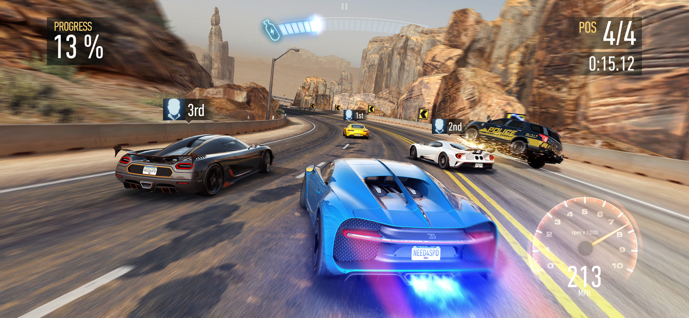 ニード・フォー・スピード ノーリミットレーシング プレイ画面｜App Store公式