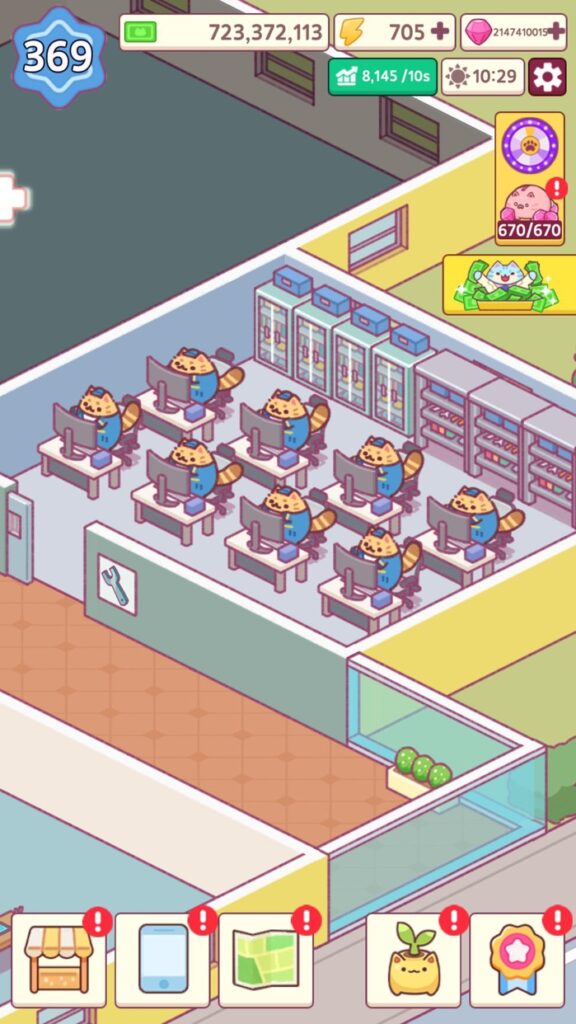 大富豪の猫育成ゲーム プレイ画面1｜App Store公式